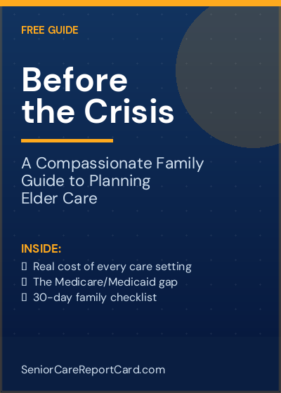 Cover of the free guide Before the Crisis: A Compassionate Family Guide to Planning Elder Care